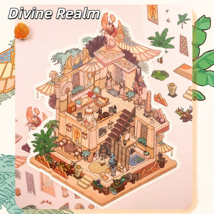 Dreamscape 3D Sticker | 5 Cute Miniature Scenes