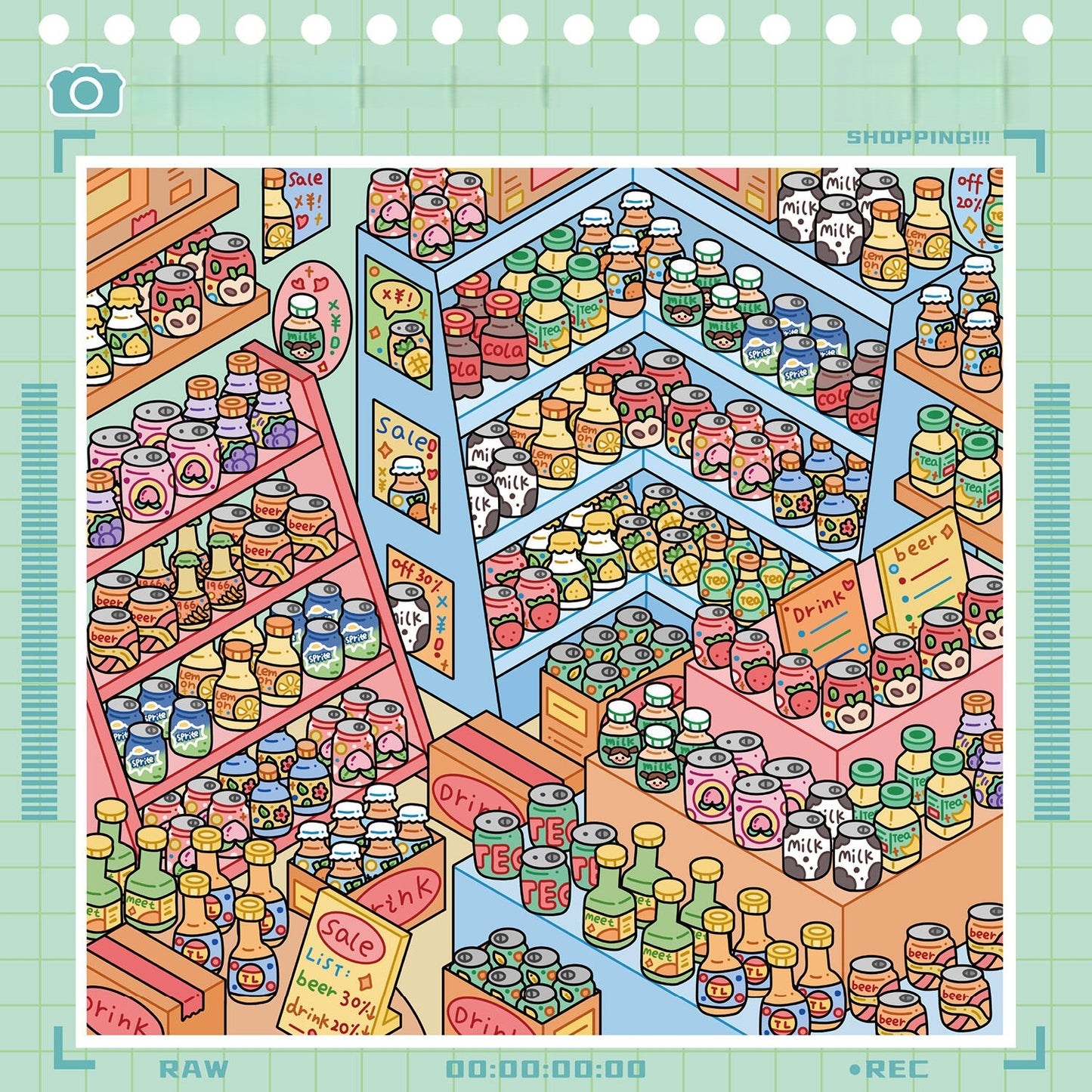Shelf Display 3D Sticker Book