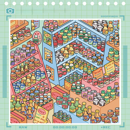 Shelf Display 3D Sticker Book
