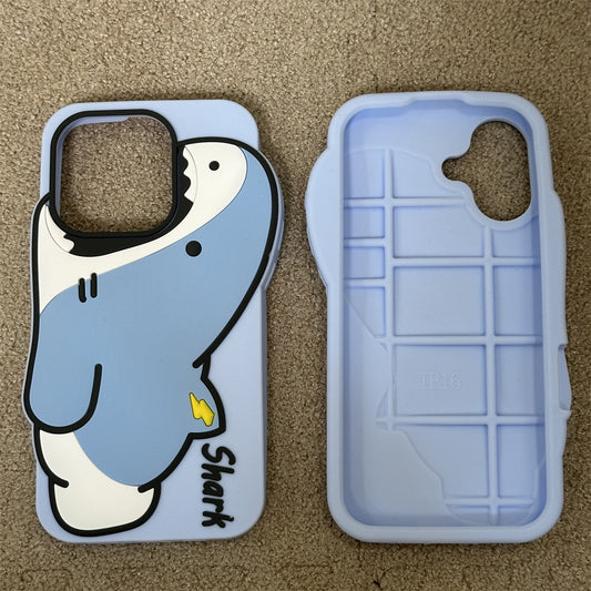 Cartoon Shark Silicone Phone Case