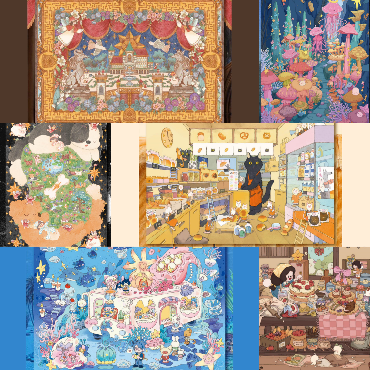A Reverie of Hearts 3D Sticker | 6 Cute Miniature Scenes