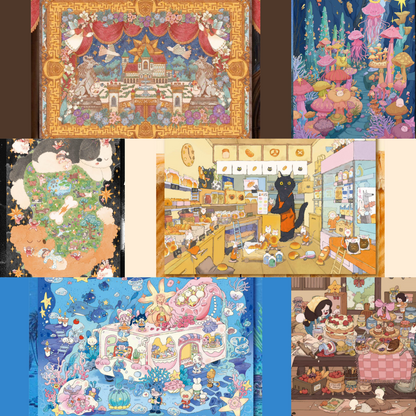 A Reverie of Hearts 3D Sticker | 6 Cute Miniature Scenes