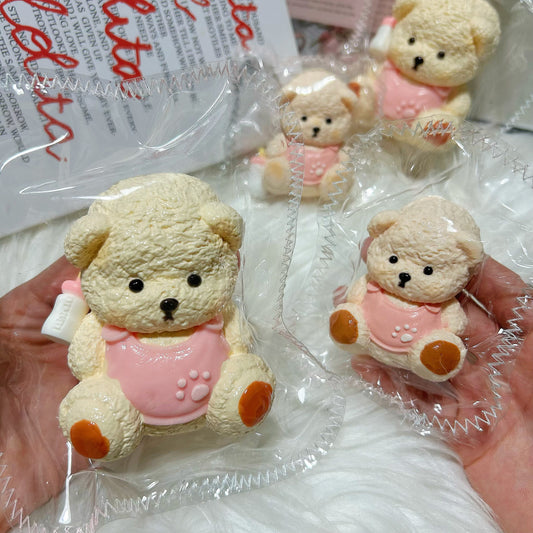 Pink Sitting Lina Bear Squishy