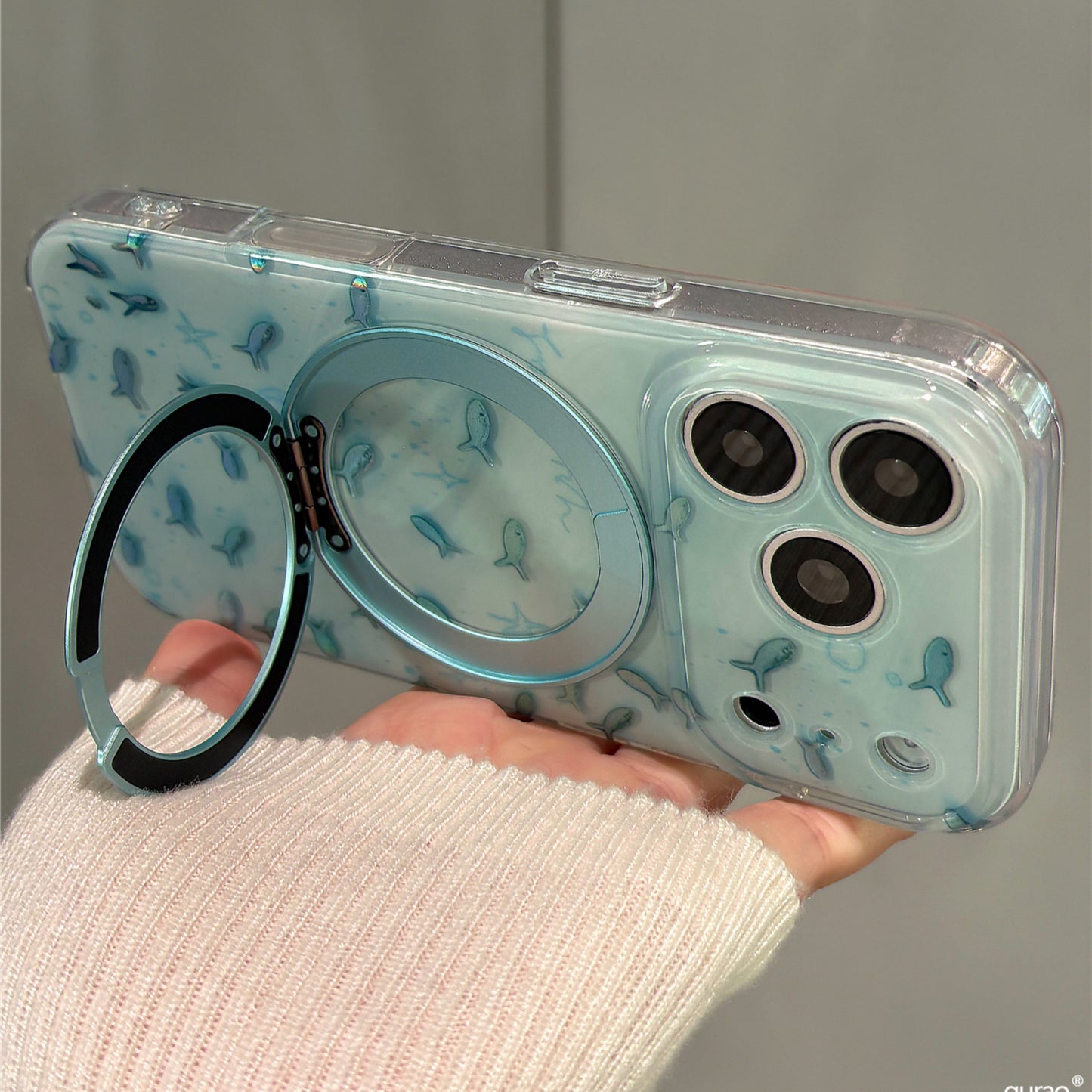 Gilt Goldfish Magnetic Stand Acrylic Phone Case