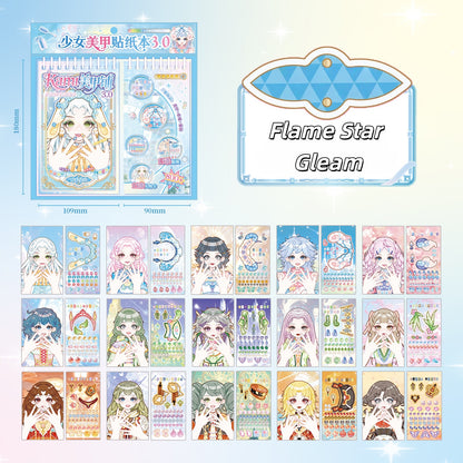 Girl’s Nail Shop 3D Sticker Book
