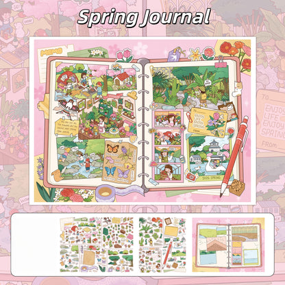 The Journal Collection 3D Sticker | 2 Cute Miniature Scenes