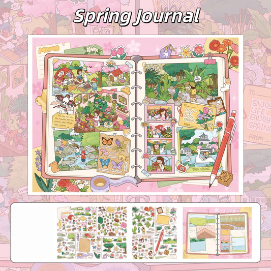 The Journal Collection 3D Sticker | 2 Cute Miniature Scenes
