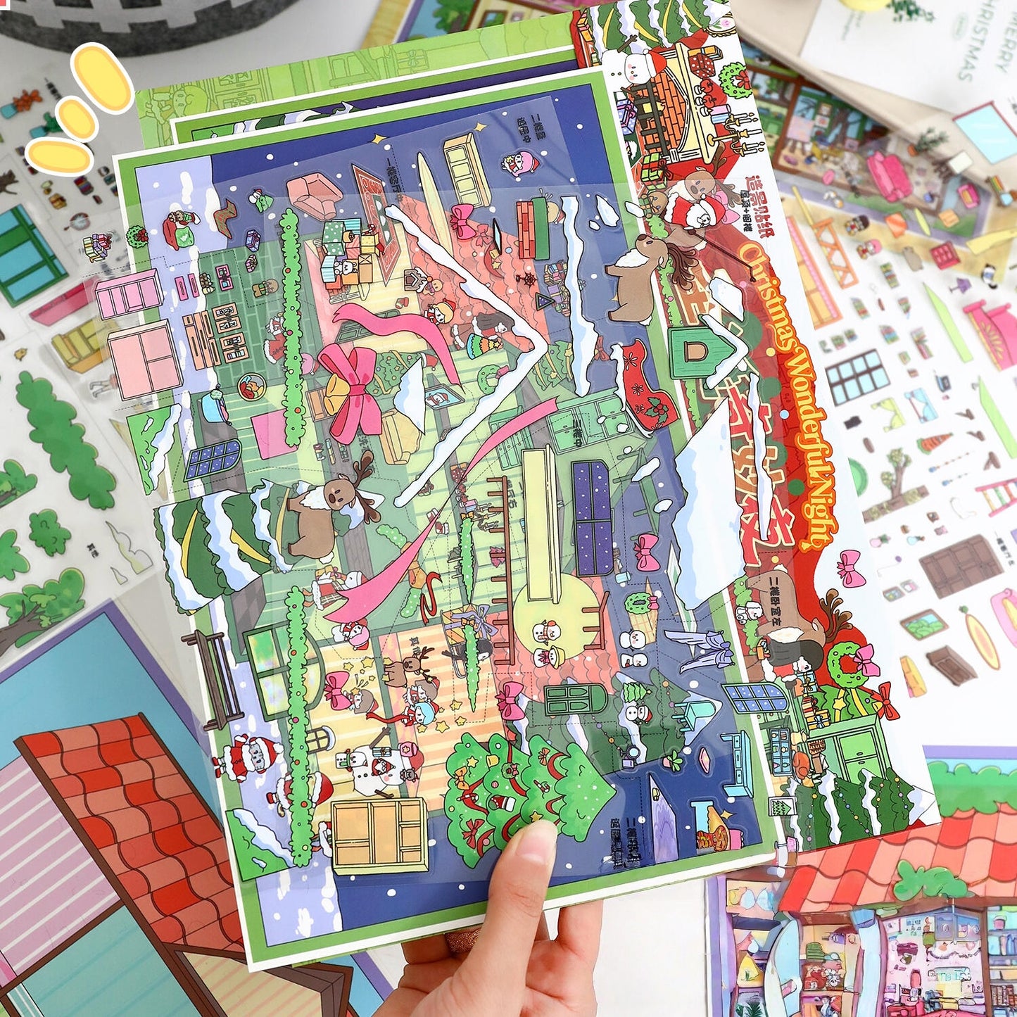 Dreamy House 3D Sticker | 2 Cute Miniature Scenes