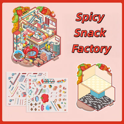 Fun Factory 3D Sticker | 4 Cute Miniature Scenes