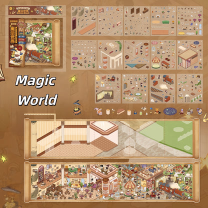Fantasy Realm 3D Sticker | 2 Cute Miniature Scenes