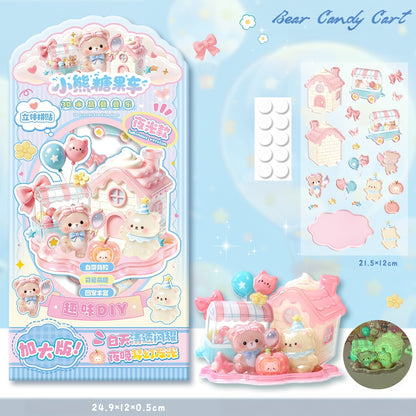 Playful Worlds 3D Stackable Stickers | 6 Cute Miniature Themes