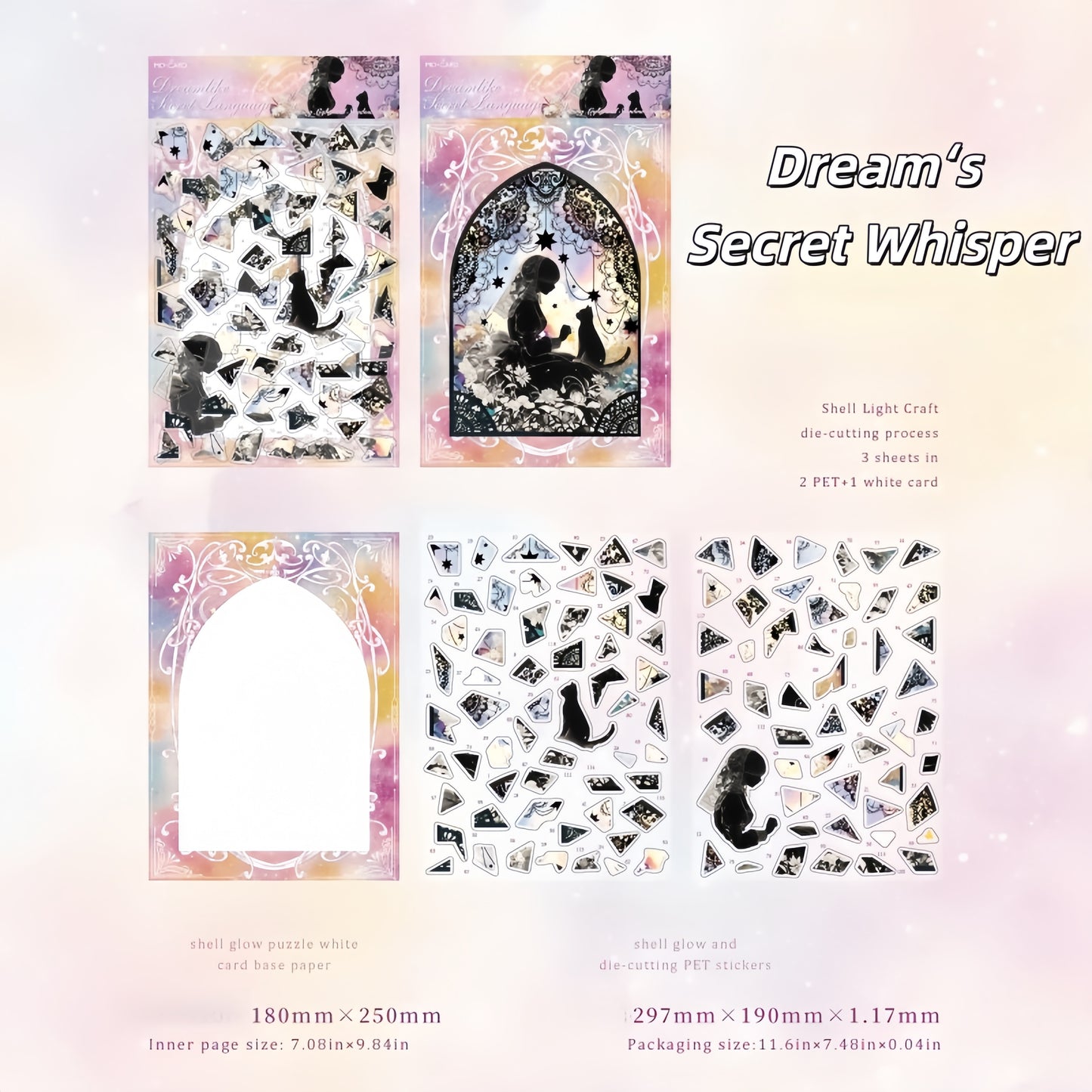 Whispers by the Window 3D Sticker | 4 Cute Miniature Scene