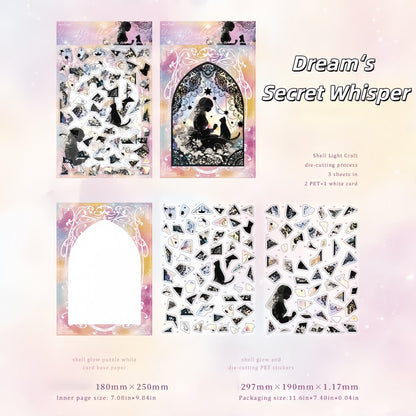 Whispers by the Window 3D Sticker | 4 Cute Miniature Scene