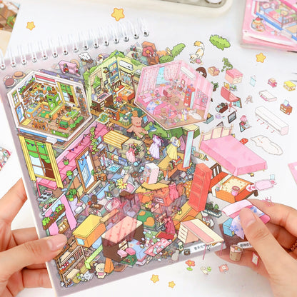 Dream Cottage 3D Sticker Book