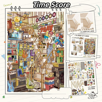 Soft Hours 3D Sticker | 5 Cute Miniature Scenes