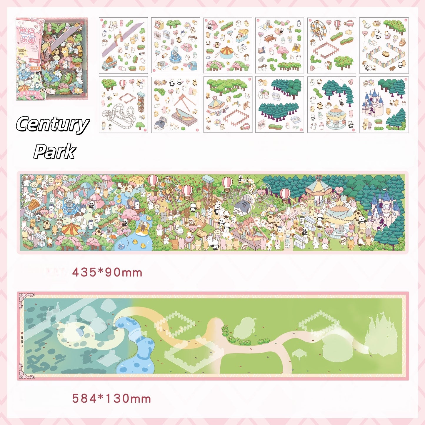 A Day on the Cute Island 3D Sticker | 2 Cute Miniature Scenes