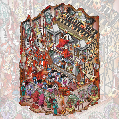 Paper Effigy Bride 3D Sticker