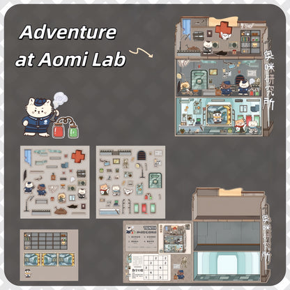 Explorers‘ Guild 3D Sticker | 4 Cute Miniature Scenes