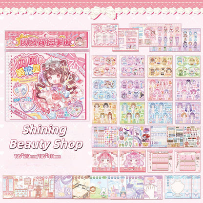 Shining Beauty Shop 3D Sticker Book