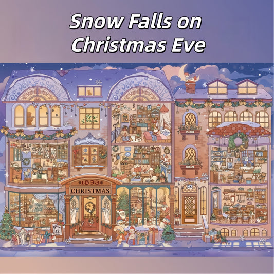 Snow Day Festival 3D Sticker | 3 Cute Miniature Scenes