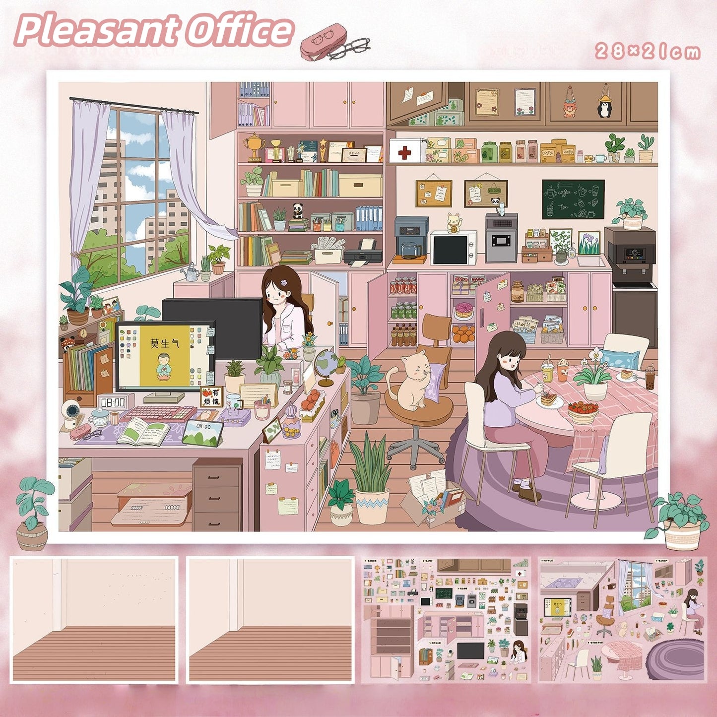 Everyday Sweet 3D Sticker | 2 Cute Miniature Scenes