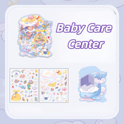 Rainbow Planet 3D Sticker | 4 Cute Miniature Scenes