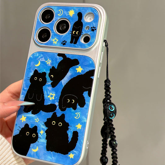 Starry Blue Cat Acrylic Phone Case