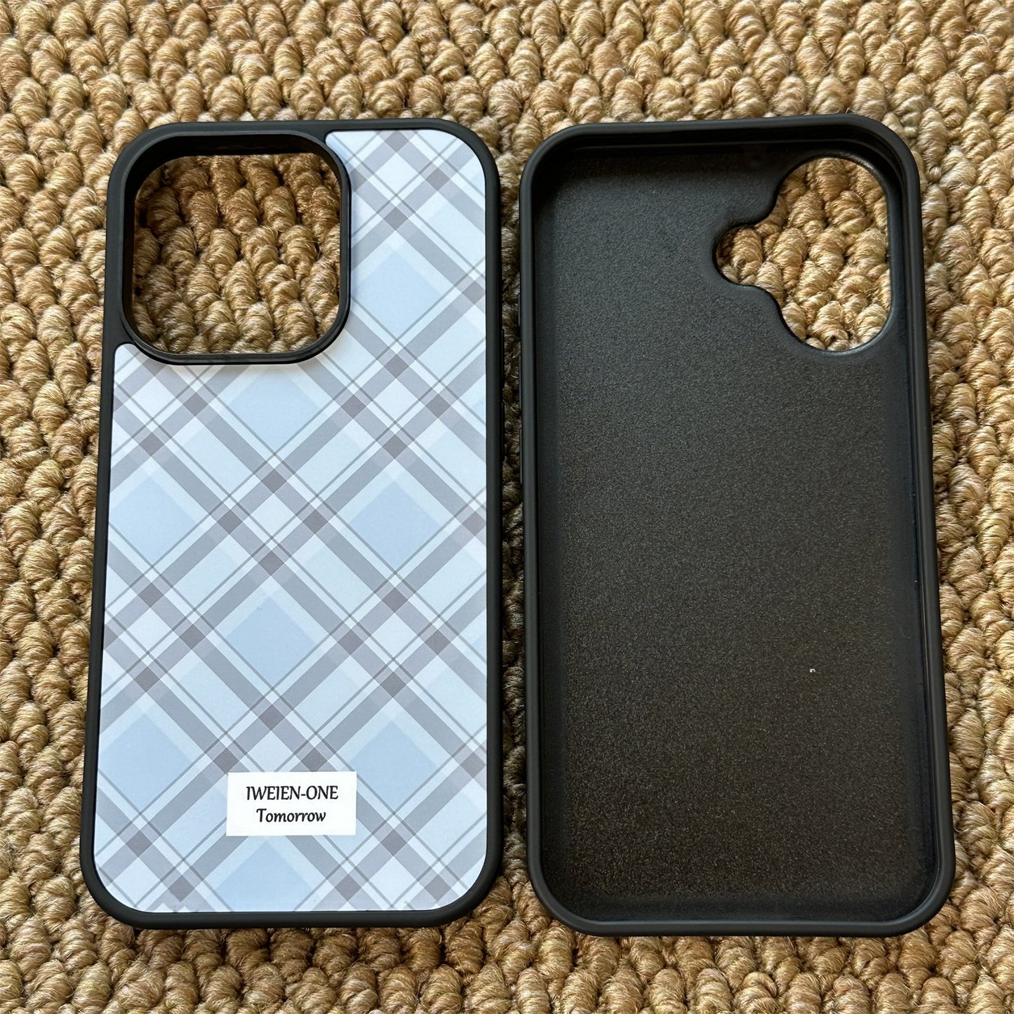Light Color Plaid Acrylic Phone Case