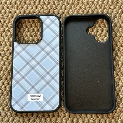 Light Color Plaid Acrylic Phone Case