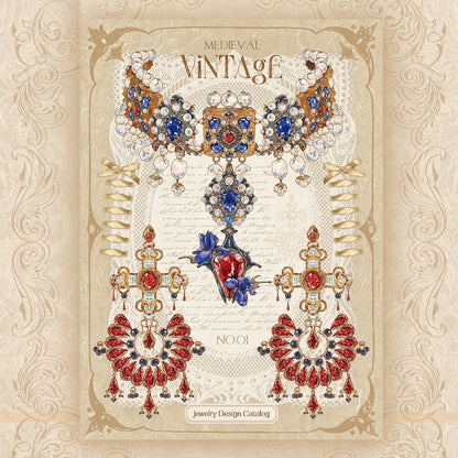 Jewelry Design Catalog 3D Sticker | 2 Cute Miniature Scenes