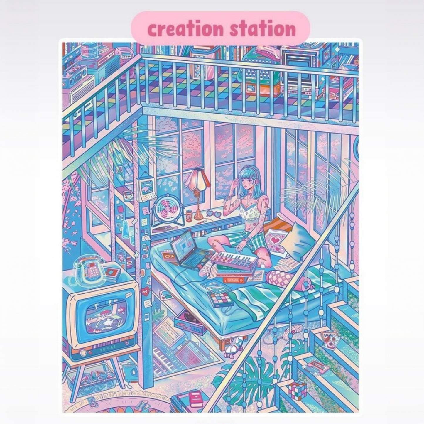 Workshop of Imagination 3D Sticker | 2 Cute Miniature Scenes