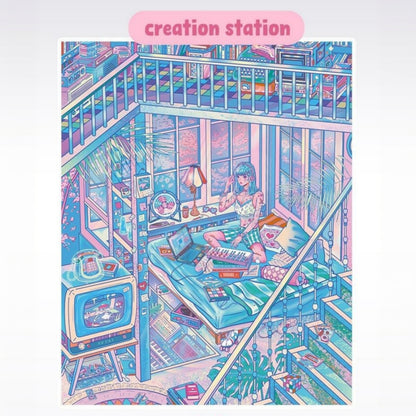 Workshop of Imagination 3D Sticker | 2 Cute Miniature Scenes
