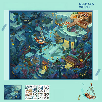 Wonderlands 3D Sticker | 5 Cute Miniature Scenes