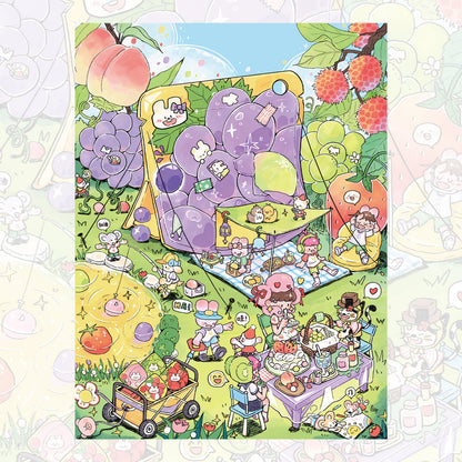 Fruit Camping Adventure 3D Sticker