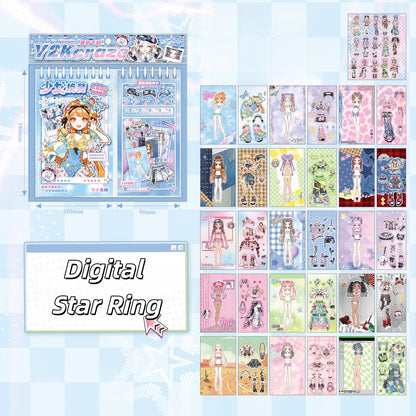 Dreamcore Dress Up 3D Sticker Book
