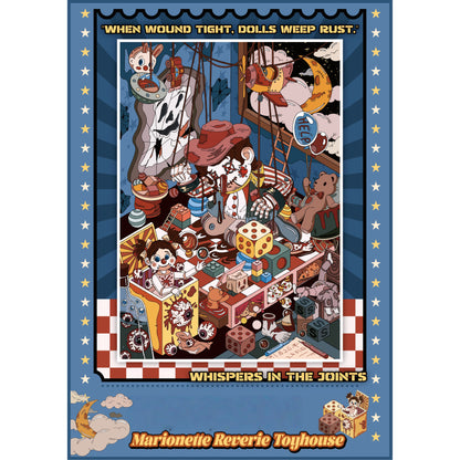 Creepy Storytime 3D Sticker | 4 Cute Miniature Scenes