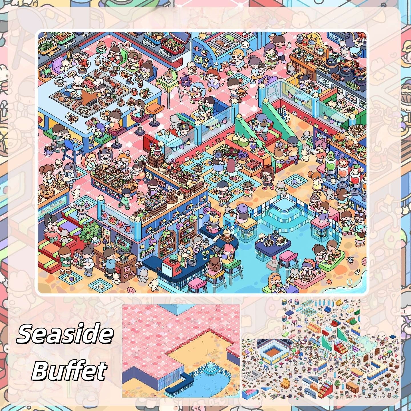 Eat and Drink 3D Sticker | 2 Cute Miniature Scenes
