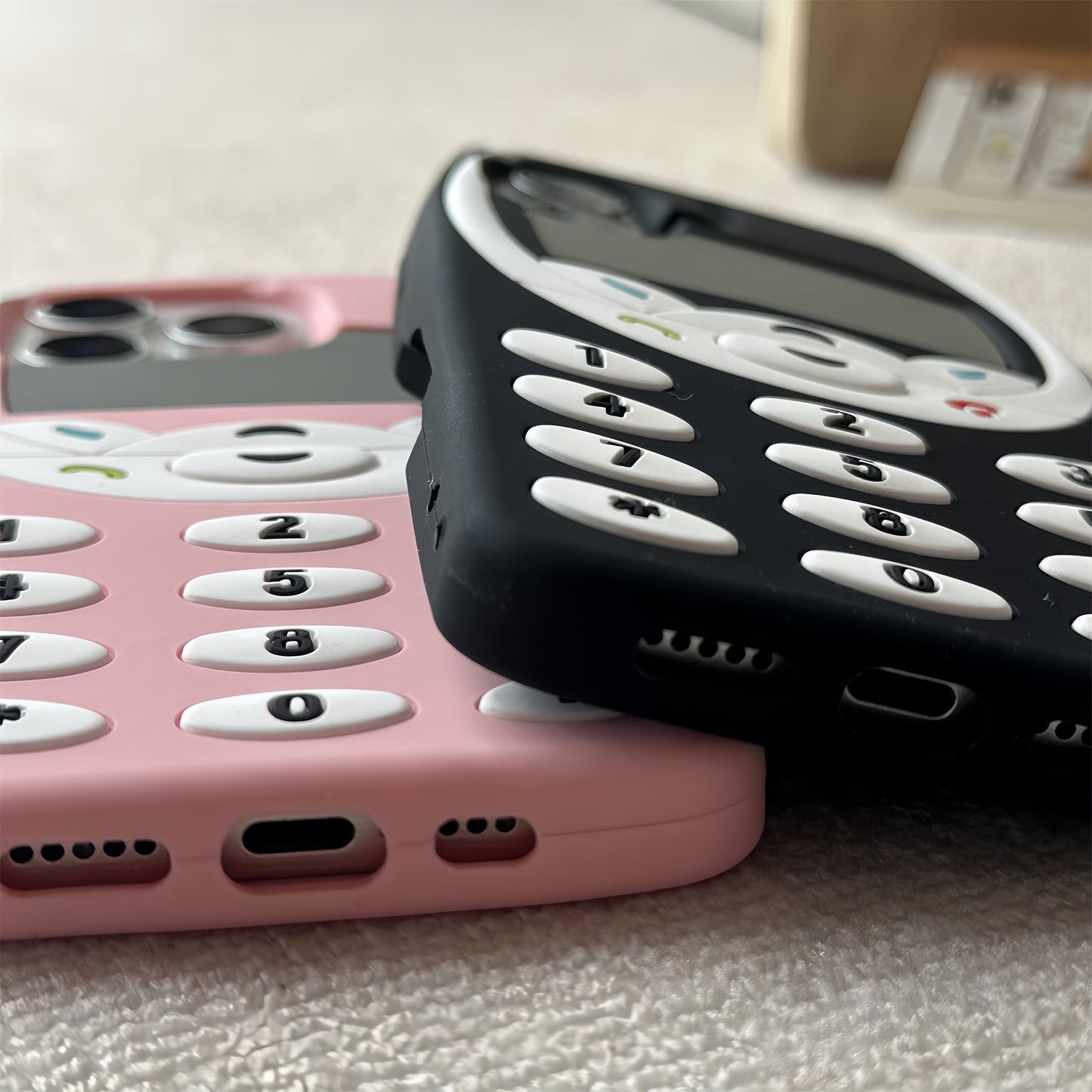 Vintage 3D Button Nokia Silicone Phone Case