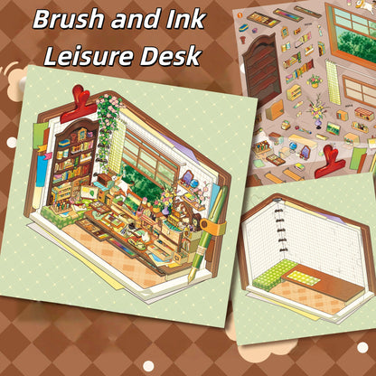 Universal Realm 3D Sticker | 6 Cute Miniature Scenes