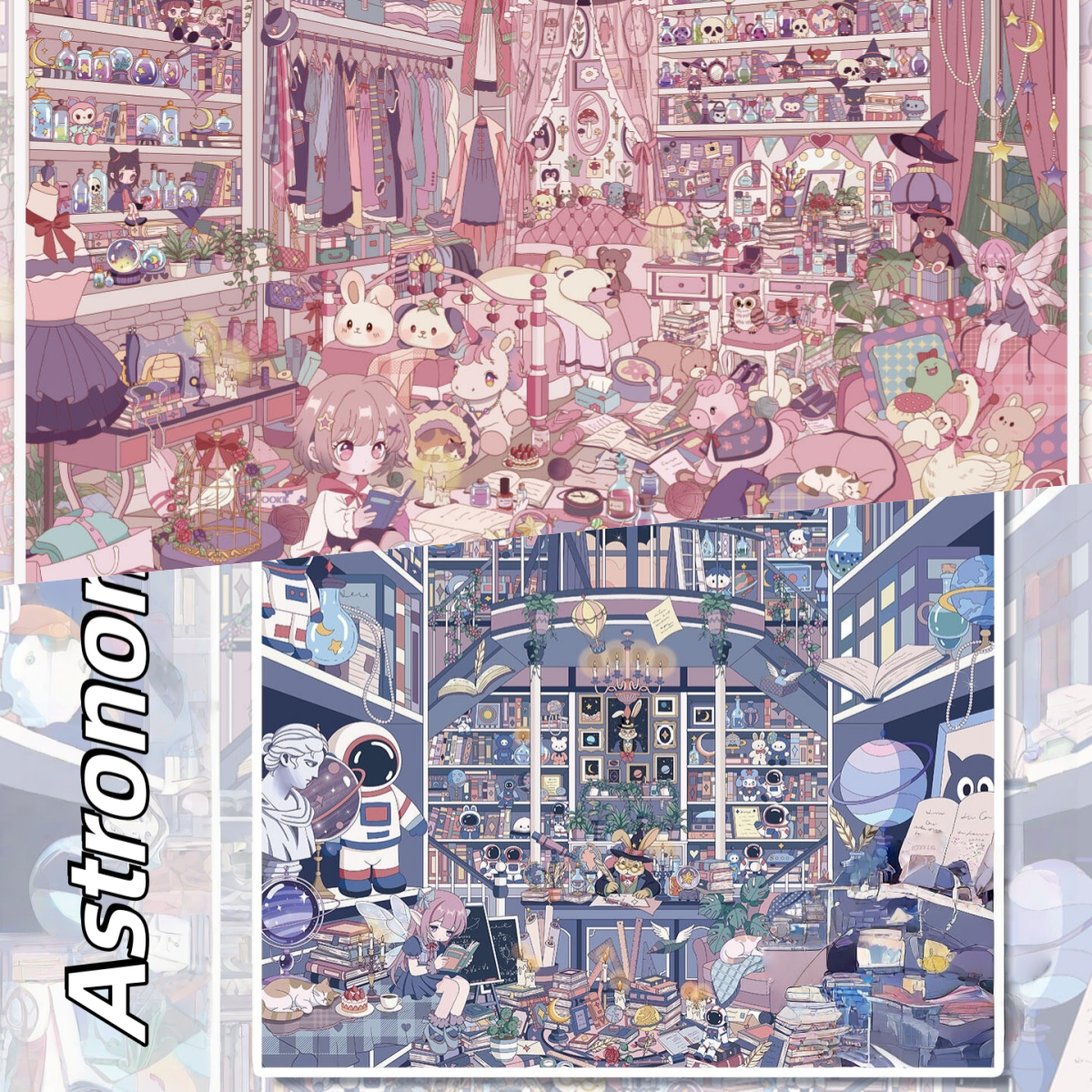 The Witch Series 3D Sticker | 2 Cute Miniature Scenes