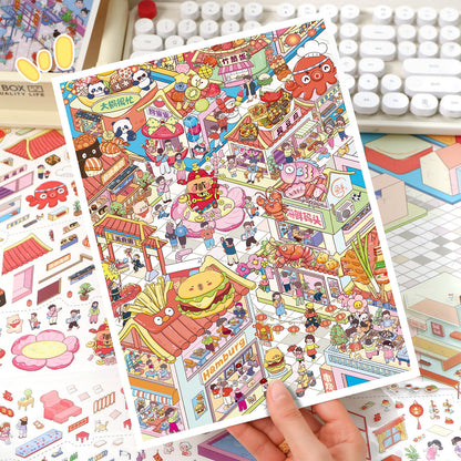 Leisure Daily 3D Sticker | 2 Cute Miniature Scenes