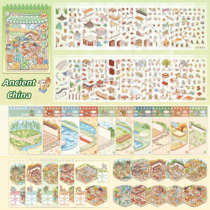 Ancient Chinese Pavillion 3D Sticker Book