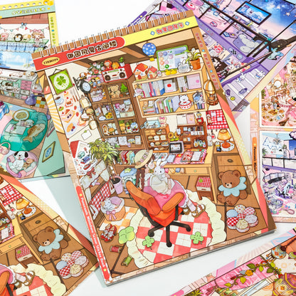 Girls’ Dream House 3D Sticker Book