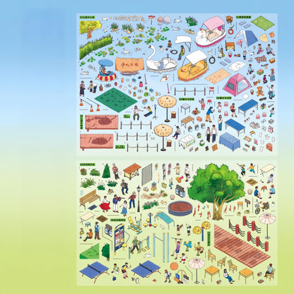 Gentle Days 3D Sticker | 3 Cute Miniature Scenes