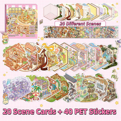 Dream Cottage 3D Sticker Book