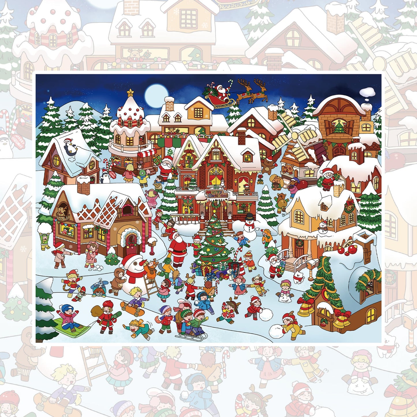 Christmas Town 3D Sticker