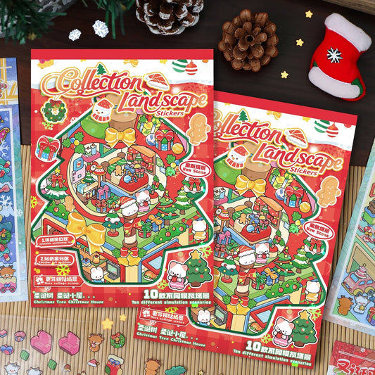 Christmas Magic Night 3D Sticker Book