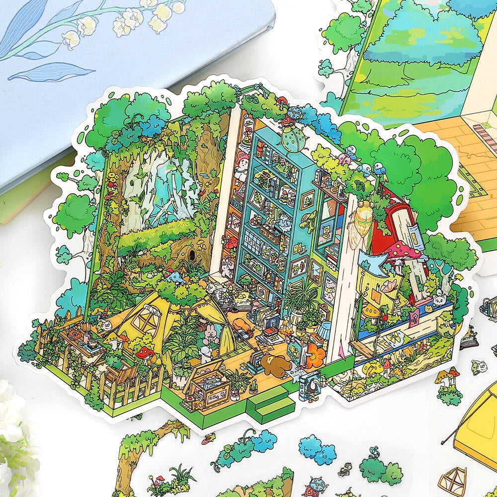 My Home 3D Sticker | 4 Cute Miniature Scenes