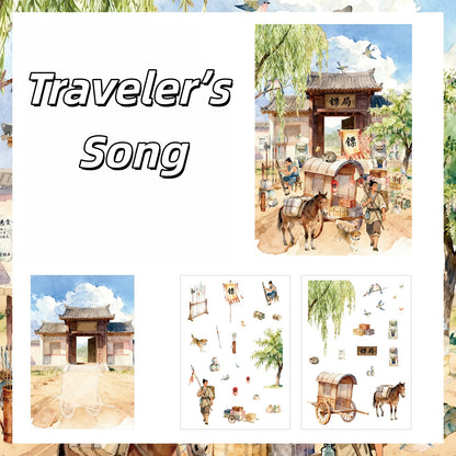 Ancient Scrolls of Life 3D Sticker | 12 Cute Miniature Scenes