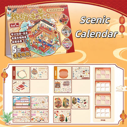 Scenic Calendar 3D Sticker Book